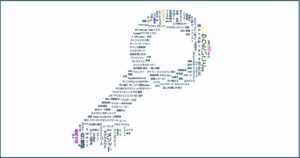 やりたいことを見つけるための記事まとめを、鍵マークのタグクラウドで表した画像