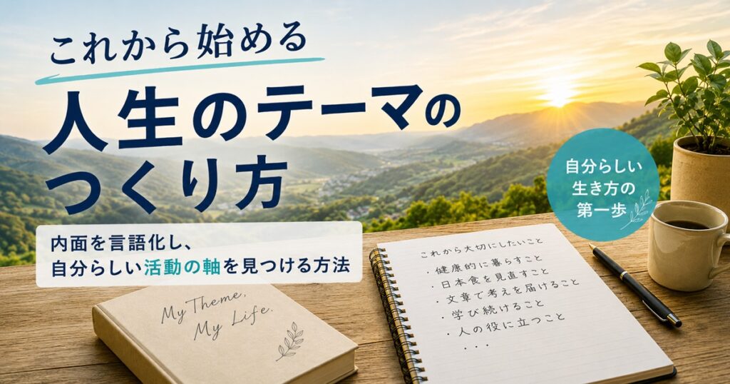 人生のテーマのイメージ画