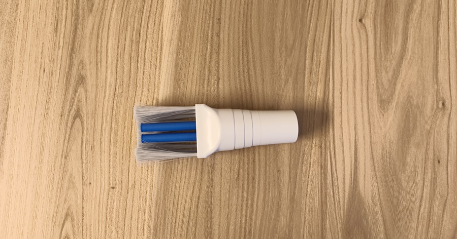 部屋の隅やすき間の掃除に使用する掃き出しノズル